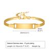 A Variety Of Children'S Curved Brand Stainless Steel Gold Bracelet Women, Fashionable Personality Can Be Engraved 798