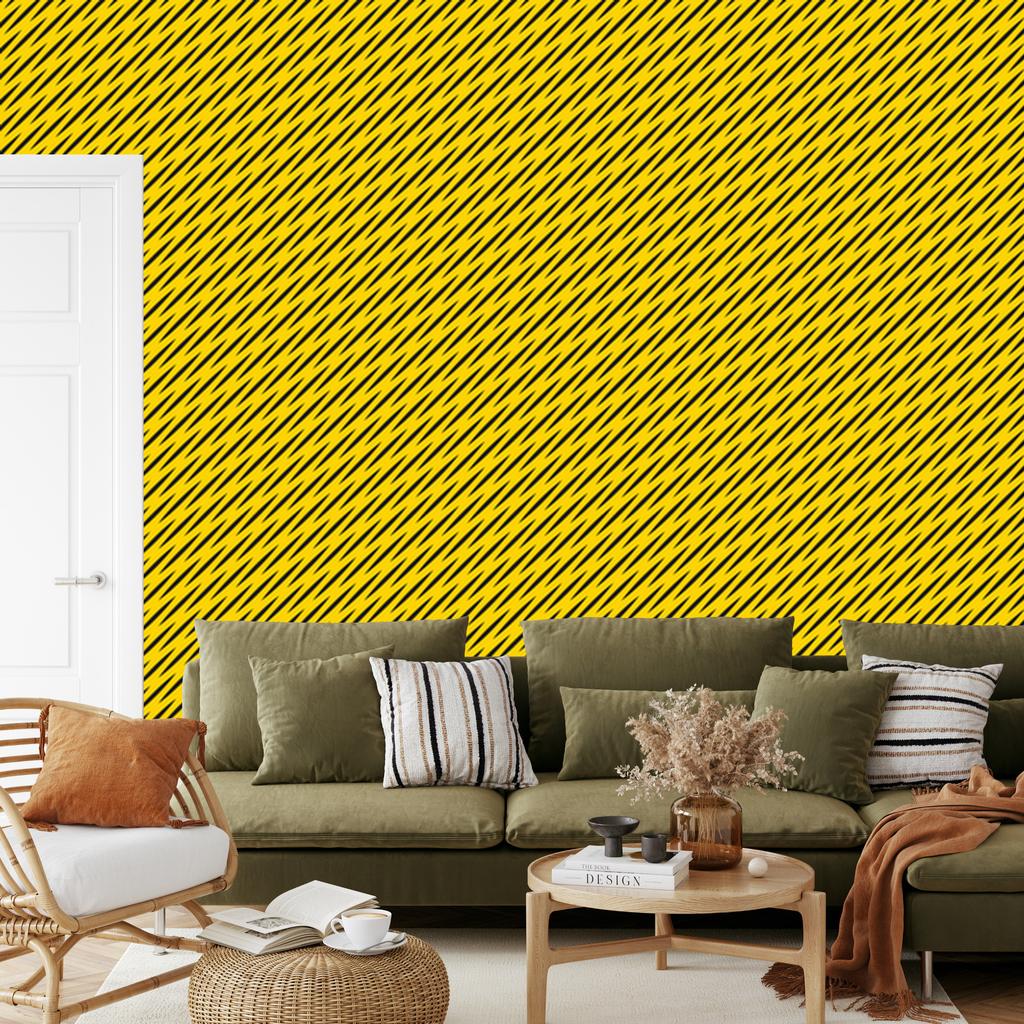 Wallpaper Geometric pattern yellow, yellow background for living room and bedroom 50x1000
