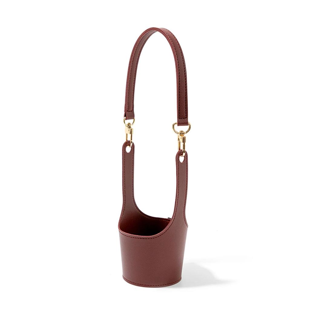 Portable Cup Holder With Leather Handle Anti-scalding Reusable Mug Sleeves For Everyday Use