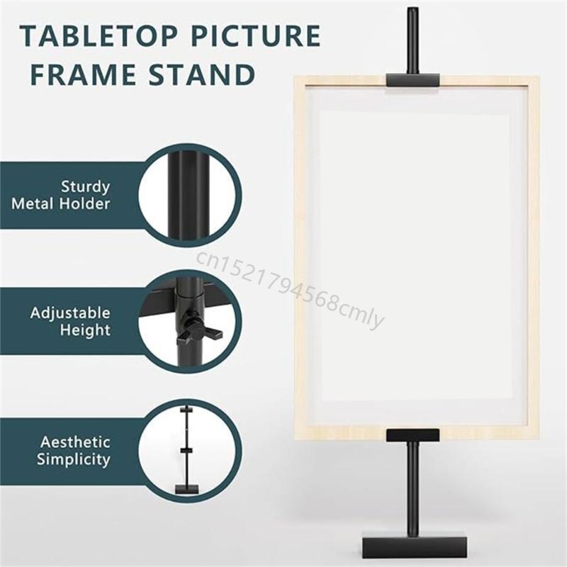 Steel Frame Easels Stand Adjustables Desktop Display for Artwork and Portraits 6XDE