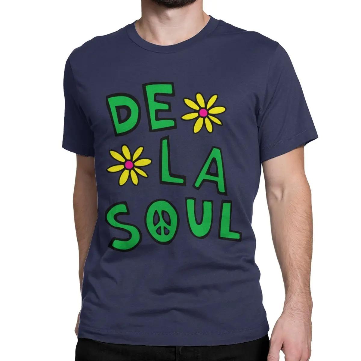 The best product for you Heren Dames De La Soul ATCQ A Tribe Called Quest T-shirts Puur Katoen Kleding Vintage Korte Mouw Tees Plus Size T-shirts XL marineblauwe kleur
