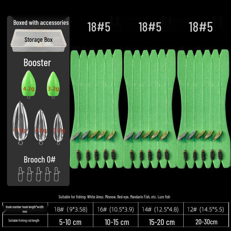 Tinplate Crankbait Rod with Red Sleeve Hook & White Stripe Melon Seed Lure - Gen 2 Poison Mosquito Fly & Tilapia Lure Set