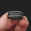 Stainless Steel Jewelry Dragon Scales Gothic Amulet Viking Rings For Men Women Norse Pagan Warrior Ring Symbolic Handmade Gift