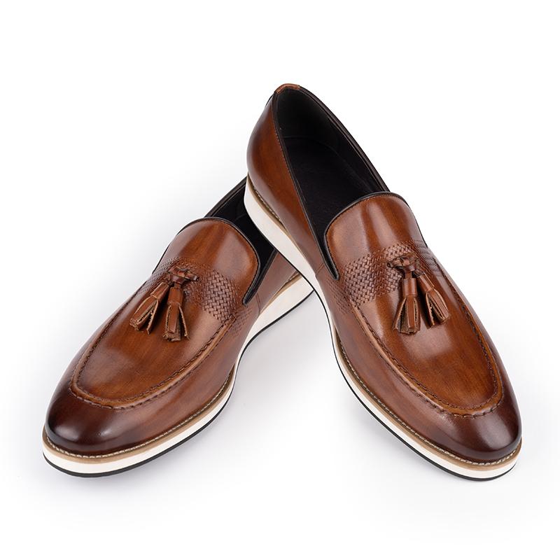 Fashion Best-selling Slip on Loafers Genuine Leather Men Shoe British Style Breathable Business Casual Fashion Good Quality Office Shoes