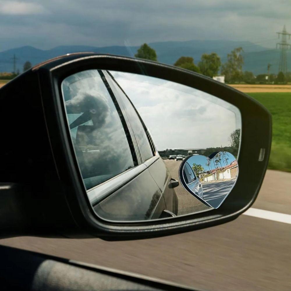 2 Stück 360-Grad-Totwinkelspiegel Mehrere Formen Weitwinkel-Rückspiegel Fahrzeug Rückwärtsfahren