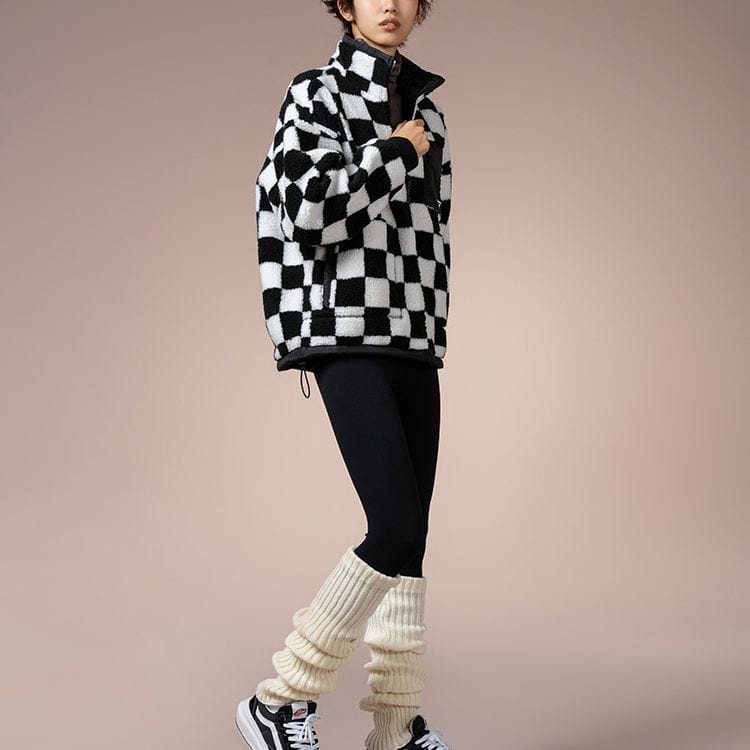 Vans Giacche e Cappotti Donna Scacchiera Bianco Nero VN000H0RCY4