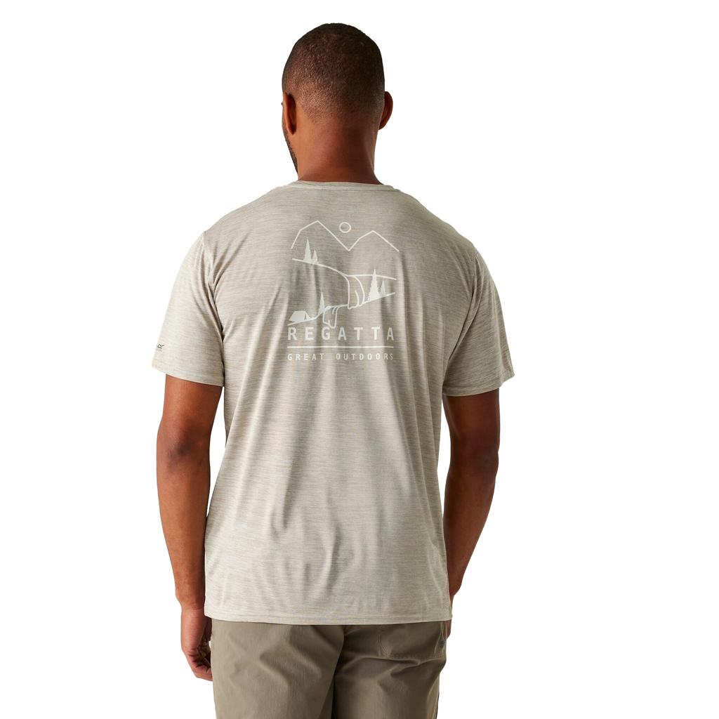 Regatta Mens Fingal IX Back Print Marl T-Shirt