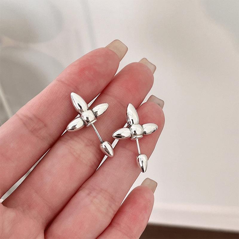 

Серьги-пусеты в виде крестов из стерлингового серебра 925 пробы Yinruitai, винтажный дизайн «спереди-сзади», дизайн высокого класса 2022 года. 925 Silver