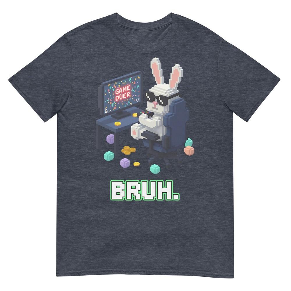 Boys Bruh Happy Easter Day Bunny Egg Video Game Kids Gamer Tshirt
