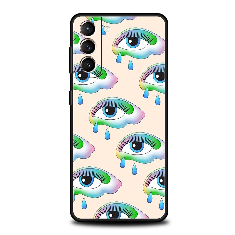 Fashion Eyelashes Eyes Phone Case for Samsung Galaxy S26 S25 S24 S23 S22 S20 S21 FE Ultra S25 Edge Plus 5G Soft TPU Cover Capas