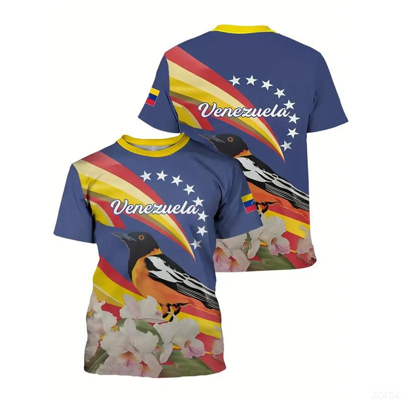 Summer Printed Casual and Comfortable Round Neck Short Sleeved T-shirt Top