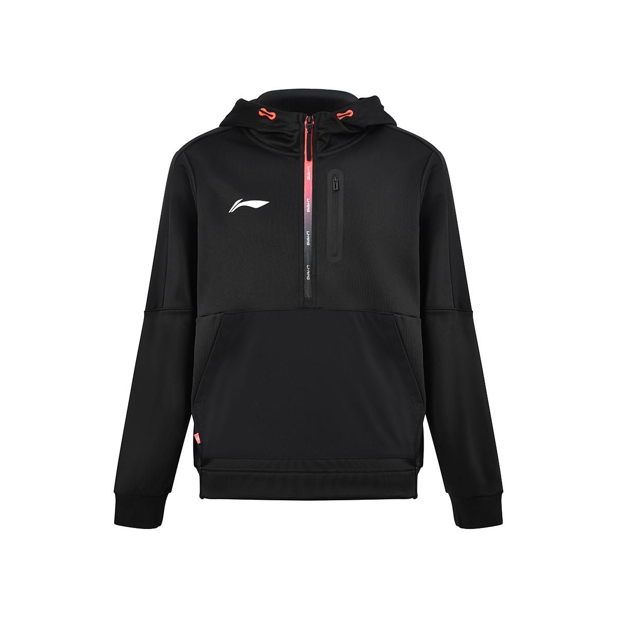 

Li-Ning Minimalist Fashionable Vibrant Color Block Comfortable Soft Hoodie Unisex Hoodies Black AWDUB85-1 S