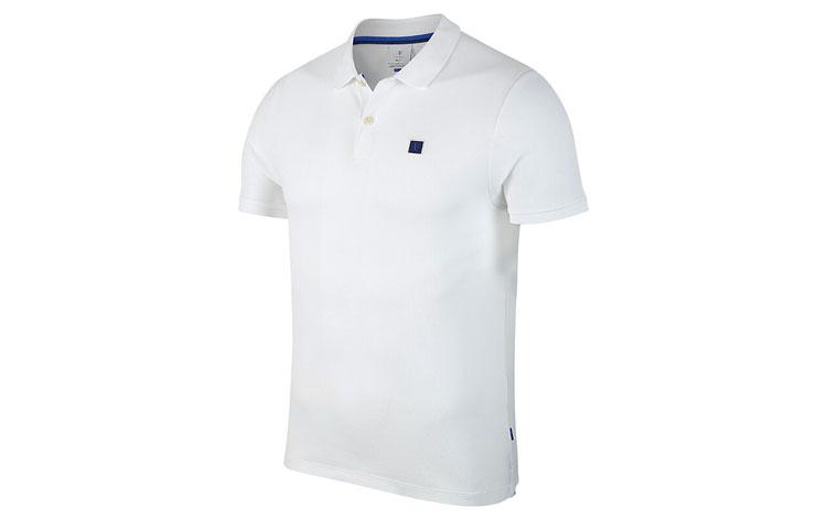 Nike Polo Shirts Men s White Polo Collar Moderate Straight Fit AH6763-100 M