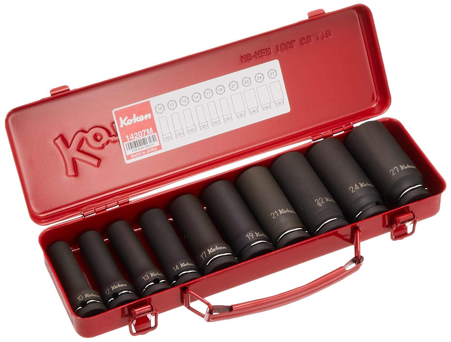 

Набор глубоких ударных головок Koken 10 шт. 14207M 1/2(12.7mm)КВ.