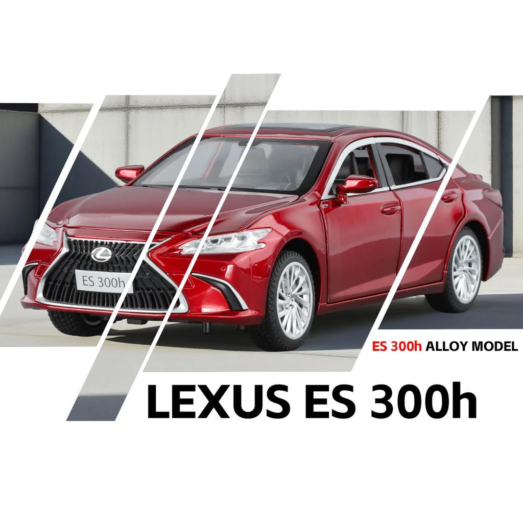 1/24 Lexus ES300h Alloy Car Model Diecasts Metal Luxy Vehicles Car Model High Simulation Sound and Light Collection Childrens Toy Gift