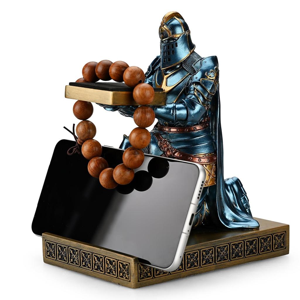 HDMbigmi Kingsguard Watch Display Stand, Eyeglasses Jewelry Bracelet Necklace Holder, Tray Tower Resin Pen Holder, Warrior Knight Cell Phone Stand
