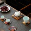 England Tea Resin Pine Coasters Heat-resistant Placemats Drink Mat Tea Coffee Cup Pad Waterproof Non-slip Decor Tableware Pad