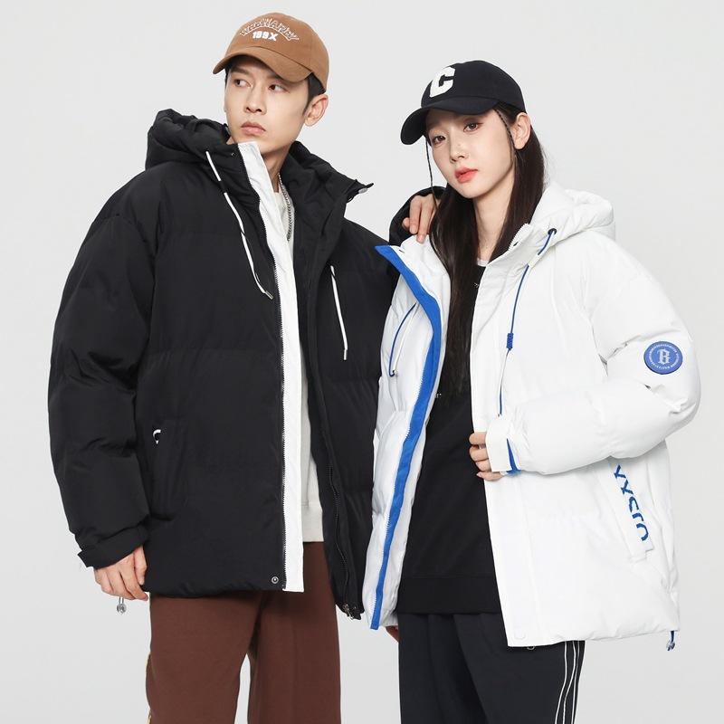 Men's Loose Casual Cotton Jacket Long Hip-Length    Warm Winter Daily Coat