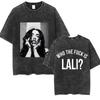 Singer  Lali Esposito Tour Album Vintage Washed T Shirts Men Women Hip Hop Oversized Tshirt Summer Cotton Short Sleeve Tees