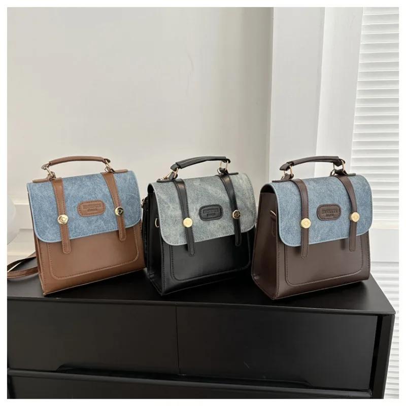 Retro feminine shoulder bag small backpack multifunctional portable summer fashion new fashionable student