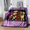 Horror Game F-FNAF Freddy Movie Flannel Blanket Soft Warm Throw Blanket for Bedroom Living Room Bed Travel Camping Picnic Gift