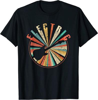 Electric Guitar Vintage Retro Rock Music Unisex T-shirt