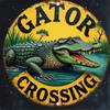 Metal Alligator Crossing Sign Wall Art Outdoor Indoor Decor Weather Resistant Holiday Gift