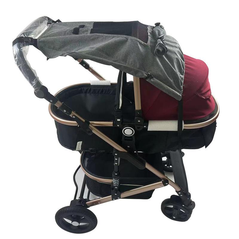 Babykinderwagen UV-beständiger Sonnenschutz, zweiseitiger Hochlandschafts-Babykinderwagenzubehör Sonnenschutzbezug, Schlafwannen-Universal
