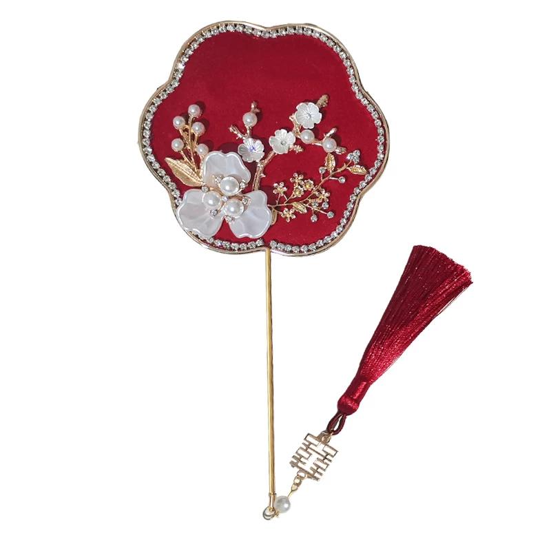 Bridal Gown Palm Xiuhe Handheld Props Small Fan