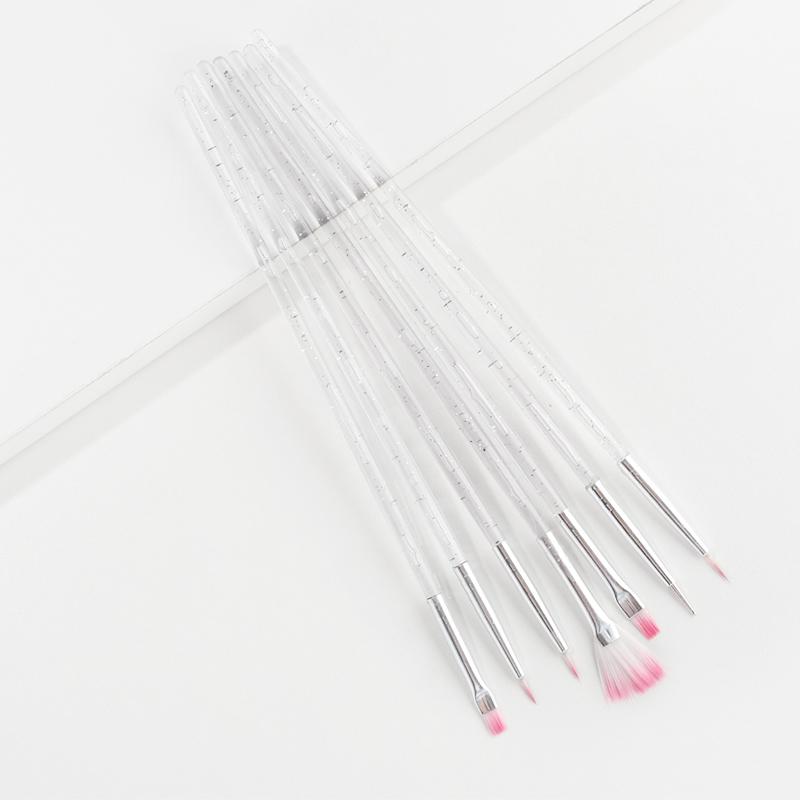 Pincel profesional para uñas, 20 piezas, mango de madera y plástico, pintura de belleza para uñas, pincel artístico para uñas Acrílico