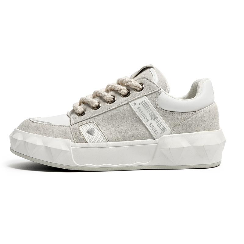 

Shoes Men s niche design retro couple bread shoes American high-value super fire versatile sports and leisure board shoes 44 білий
