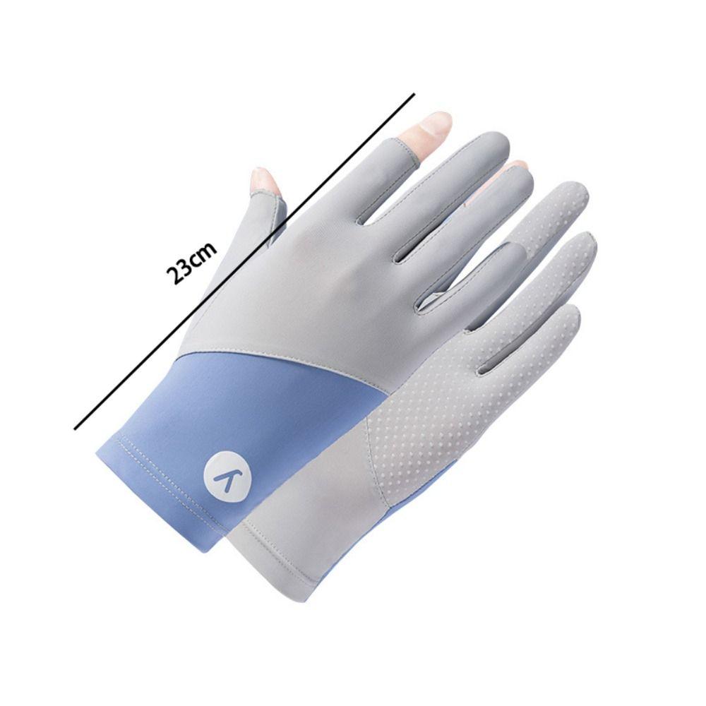 Anti-UV Ice Silk Gloves Touch Screen Sunscreen Gloves Fashion Mittens  Summer