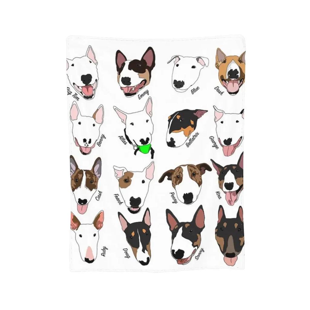 Glasgow Bull Terrier Club Blanket Soft Warm Flannel Throw Blanket Cover for Bed Living Room Picnic Travel Home Couch