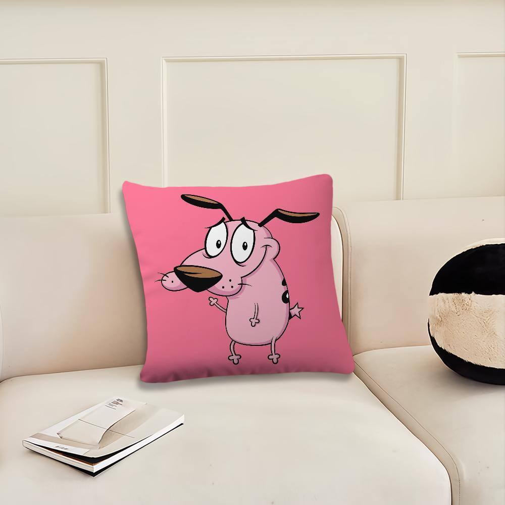 Cartoon C-C-ourage The C-Cowardly Dog cushion cover Pillow Cover Decoration Room Home Sofa living Office Car Nordic Simplicity