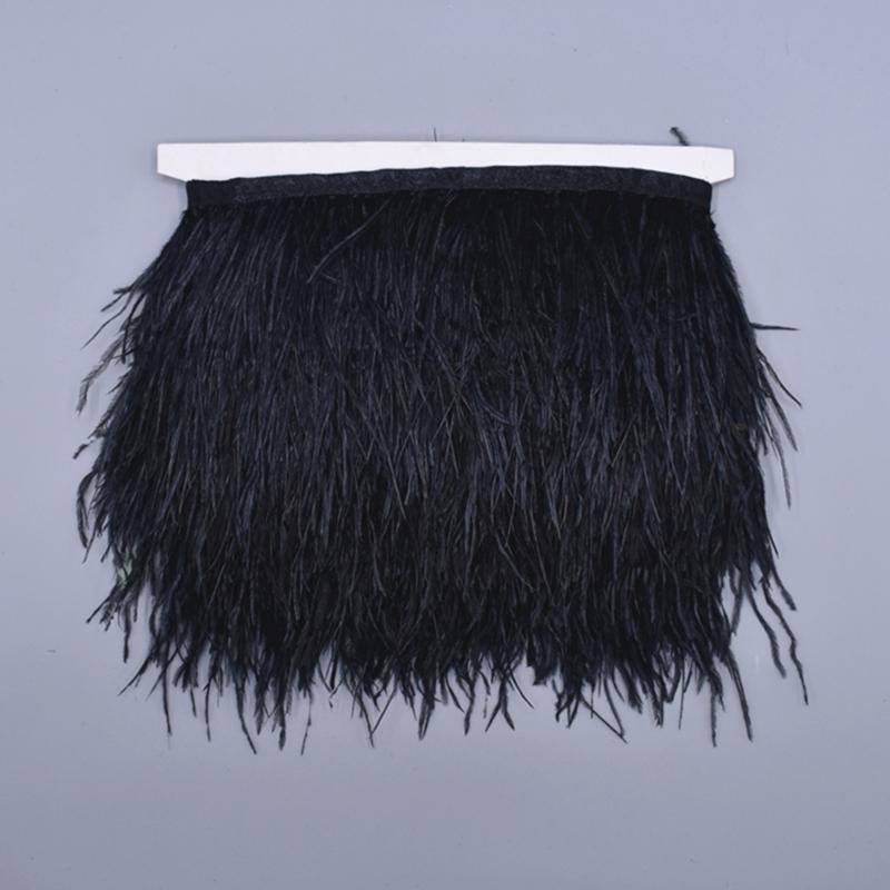 10 metrů barevná stuha z pštrosího peří 8-10 cm páska ozdoby šití kostým pštrosí peří ozdoba třásně sukně oblečení DIY dekor