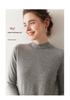 2025 Fall/Winter Women's Versatile Solid Color Cashmere Knit Sweater - Long Sleeve Base Layer