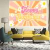 1 Piece of Retro Hippie Bohemian Girl Birthday Party Decoration Background - Baby Shower Chrysanthemum Photography Background