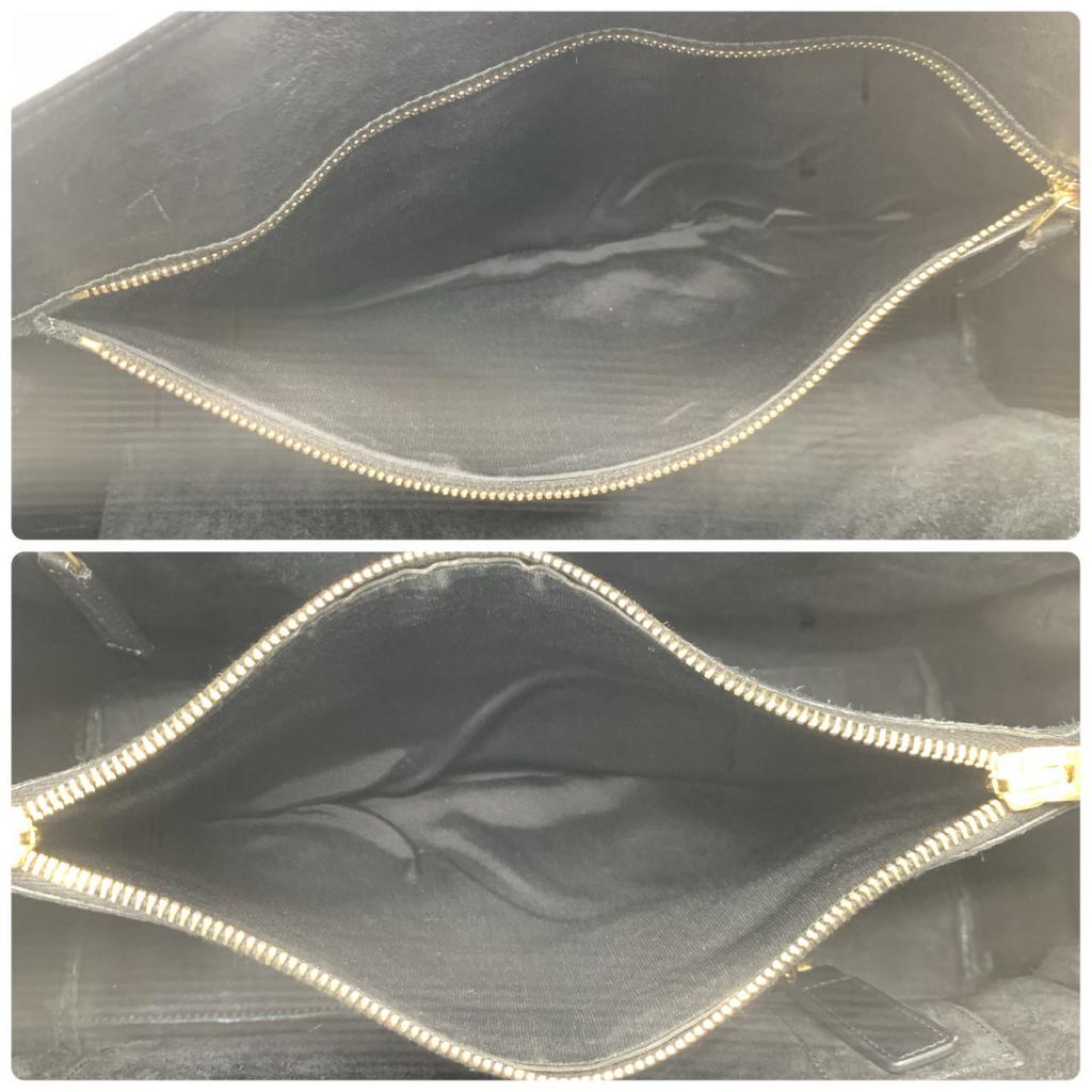 SAINT LAURENT PARIS YSL 2way Sac de Jour Shoulder Bag Tote Handbag Leather Black