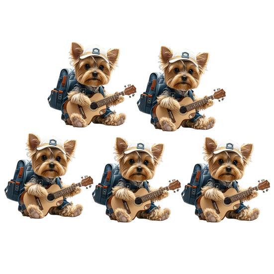 Yorkie Bilventilklips Søt Hund Luftfrisker Bilheng med Duftpute Gave til Hundeelskere Gitarinteresserte