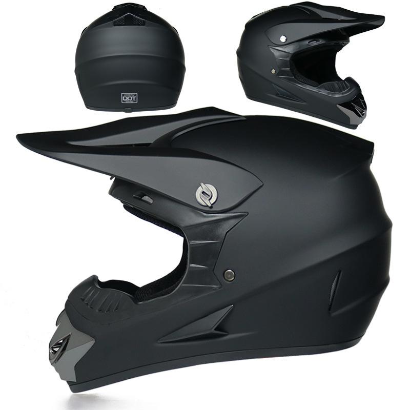 

New national standard electric bicycle helmet for adult men and women for mountain downhill riding atv Full-face helmet for children s go-kart racing S матовый черный