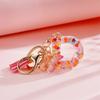 Fashion DIY A-Z Letters Keychain Metal Holder Pendent Key Chain With Butterfly Women Car Key Ring Simple Letter Key Party Gift