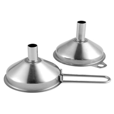 5Pcs Long/Short Handle Oil Liquid Funnel 304 Stainless Steel Wine Funnel  Oil Filling