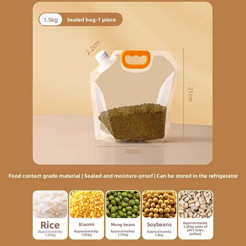 Lebensmittelechte Getreidelagerbeutel mit luftdichtem Verschluss