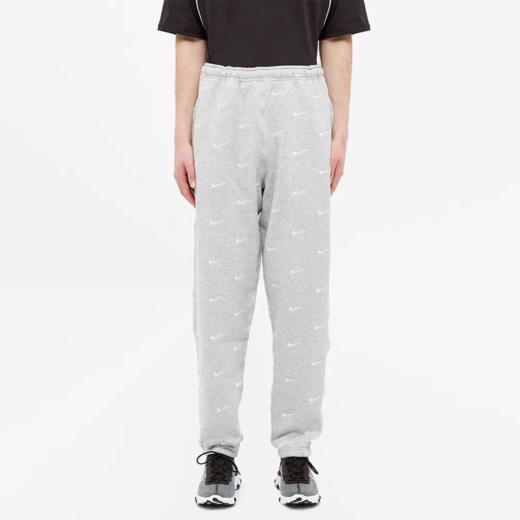 Nike NRG All Over Swoosh Logo Pants Grey Heather/White Men Streetwear CJ8905-050