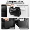 Foldable Auto Storage Bag Leather Organizer with 30 Trash Bags Mini Trash Can for Seat Back Door Console Car Interior