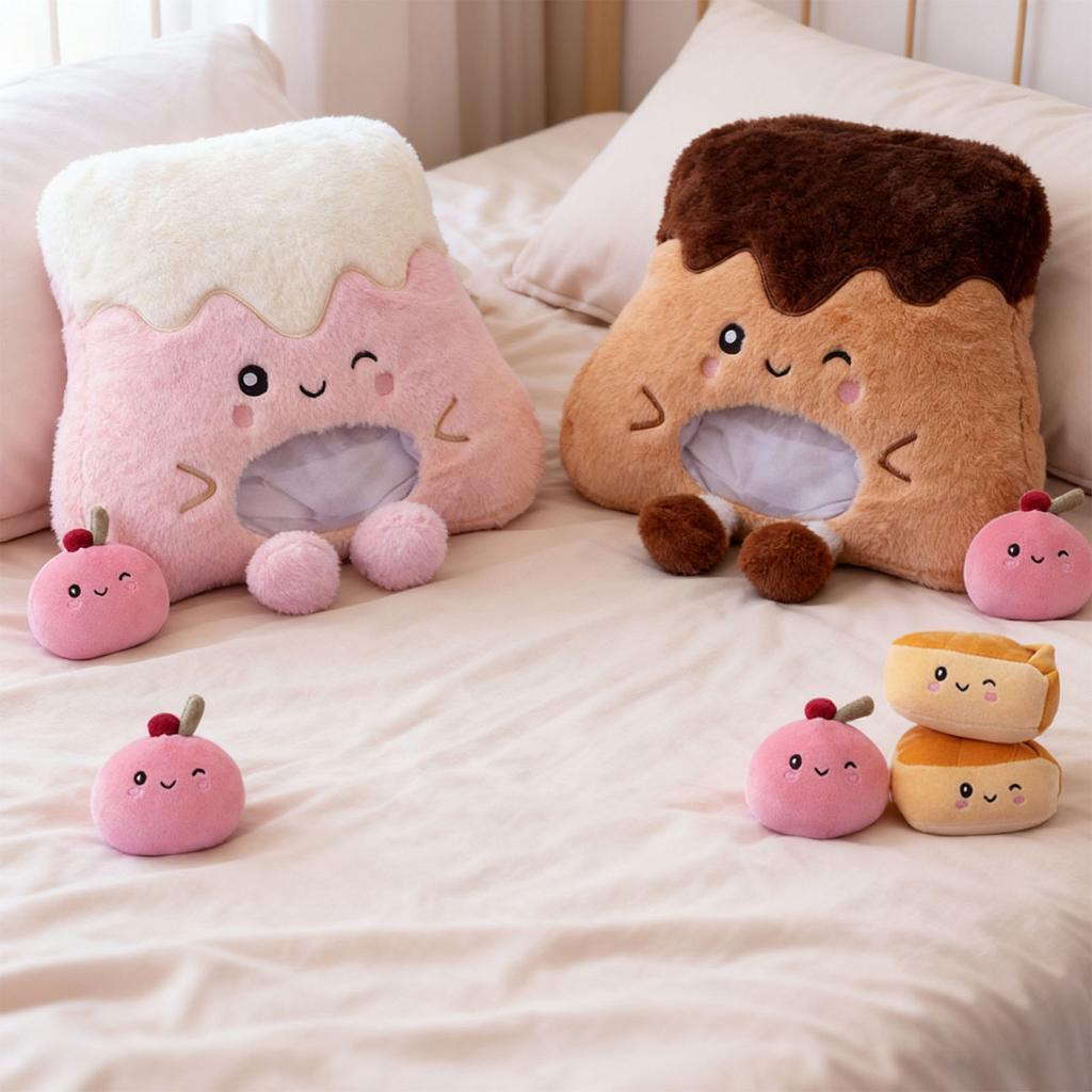 Cute Pudding Pillow, Contains 4 Small Pudding Dolls
