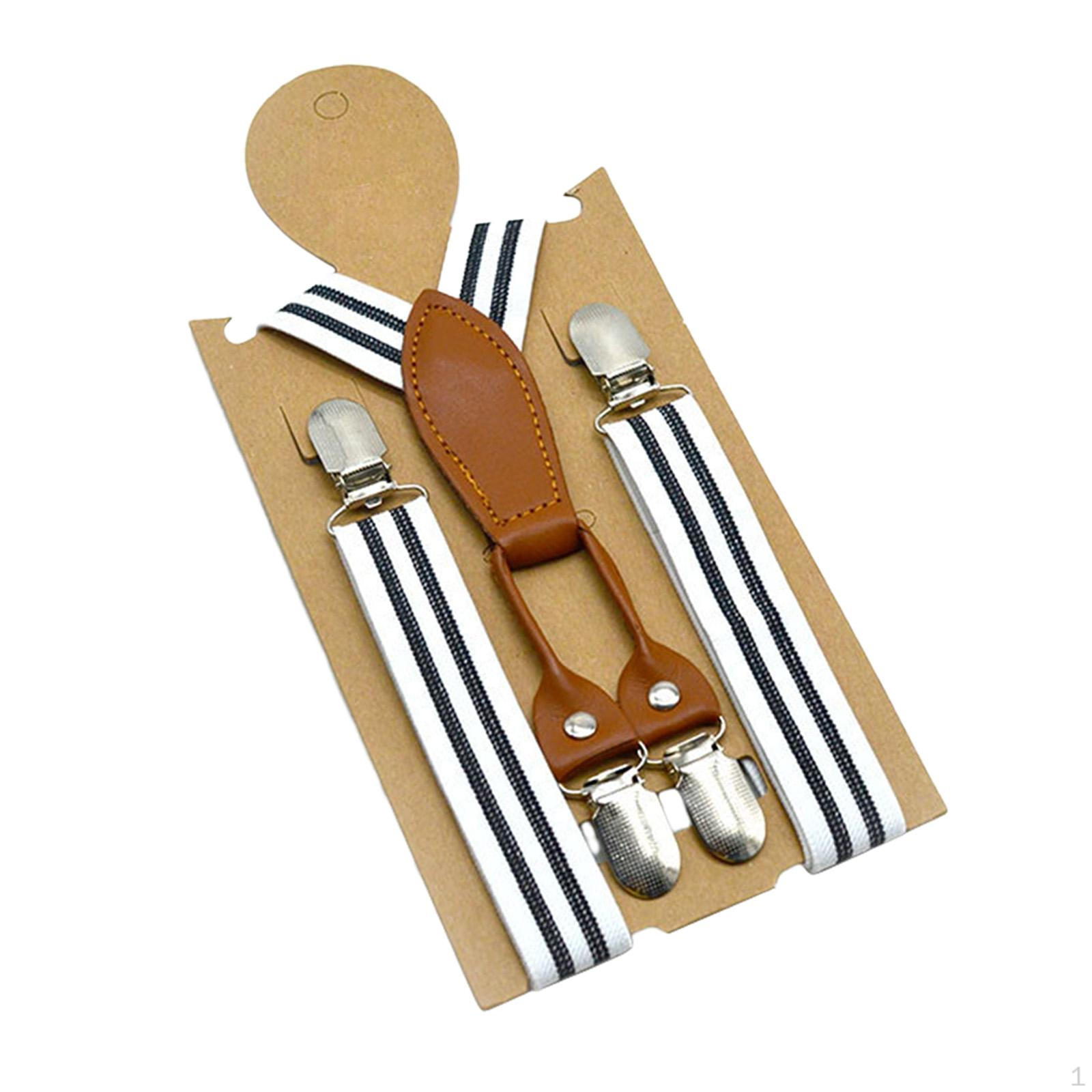 

Дитячі підтяжки Регульовані підтяжки Y-подібні 3 затискачі Надміцні еластичні ремені Смокінг Підтяжки Штани