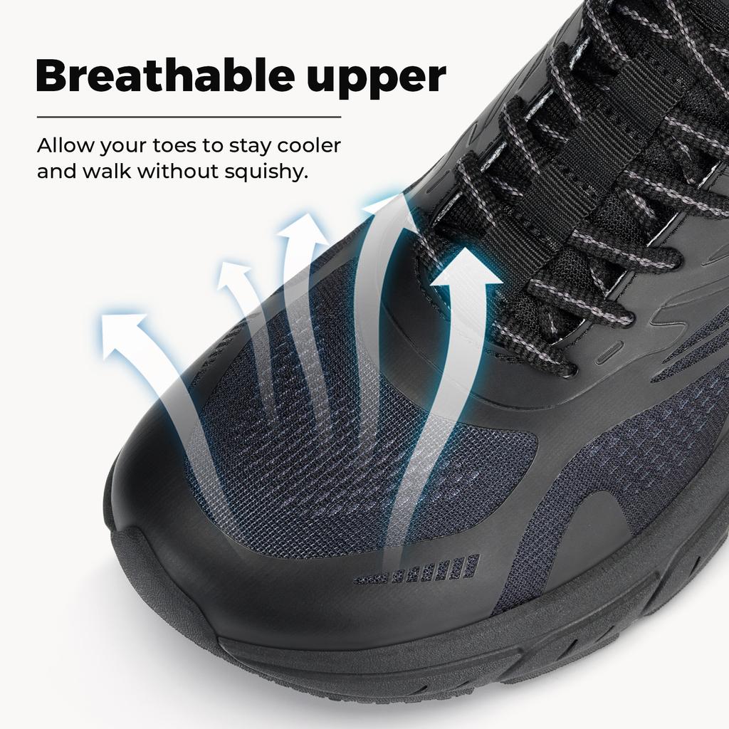 Baskets Confortables Antidérapantes Largeur Large pour Homme Respirantes Semelle Souple Chaussures de Course et de Marche