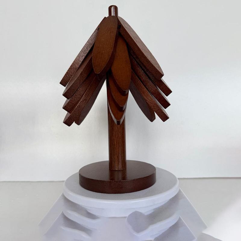 New Fashion Christmas Tree-Shaped Wooden Heat Resistant Creative Kitchen Table Decor Hot Pad for Dining Home