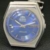 JAPAN VINTAGE ORIENT AUTOMATIC 46941 MENS BLUE COLOR DIAL WATCH A500740-5 R154-a500740
